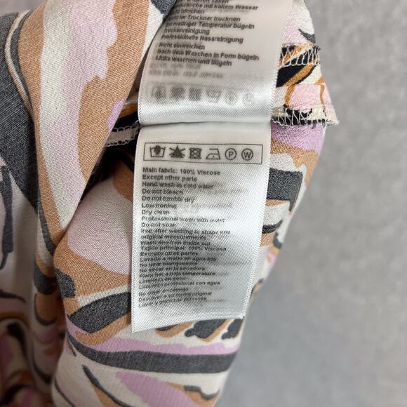 BA&SH Thesee Halter 3/4 Sleeve Crepe Abstract Print Mini Dress Size Small - Picture 10 of 10